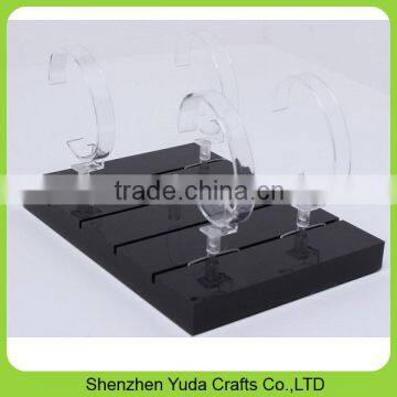 Glossy Black Painted Wooden Wrist Watches Display, MDF Watch Stand Holder photo-5