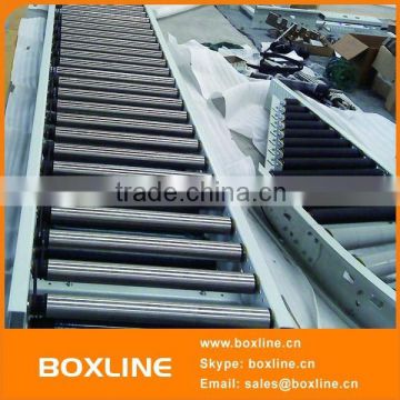 Gravity vegetable roller conveyor