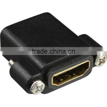 HDMI Buchse/Buchse Adapter mit Flansch vergoldet