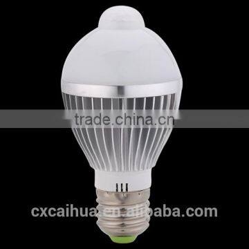 China manufacturer aluminum housing e27 5w mini motion sensor led light