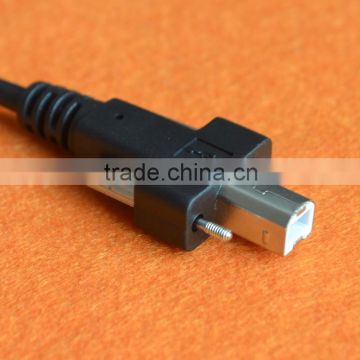 panel mount USB BM B male locking screw cable