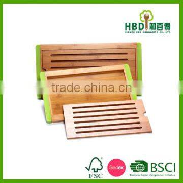 High quality wood bread board with silicone wholesale