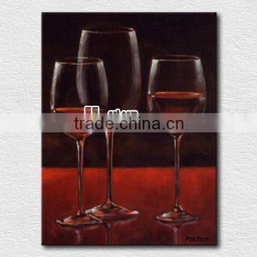 Hot selling wine glass painting pictures