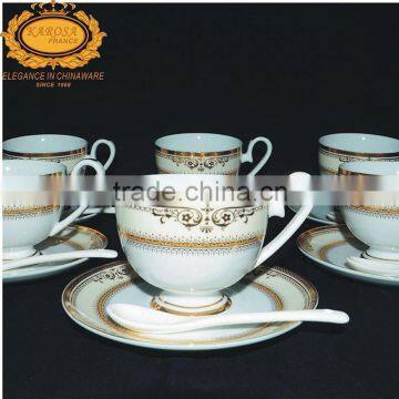 Bone china Coffee cup&saucer with spoons