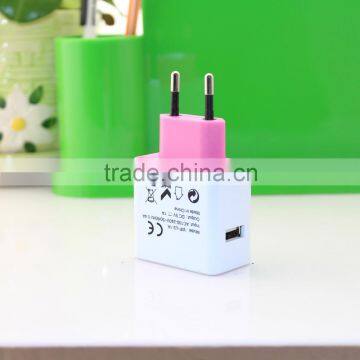 White black 5v 2.1a 2 pin Euro usb charger charging for laptop moblie phones