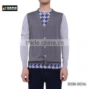 Men Fashion Wool Knit Sweater, Fashion Grey Knit Sweater