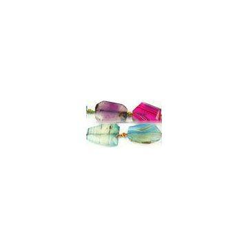 Multicolor Agate Gemstone Beads