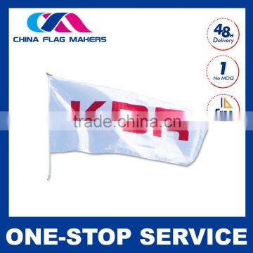 Rectangular shape flying custom flags outdoor fence foldable banner