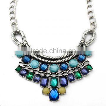 Wholesale Alloy sautoir collarbone chain resin necklaces