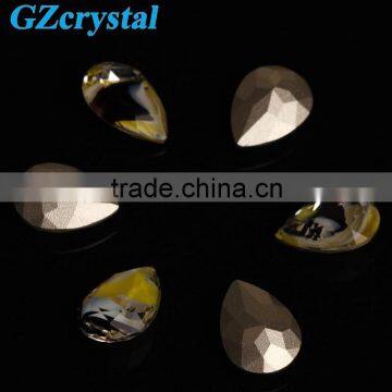 Wholesale high quality crystal siam teardrop stone for clothing