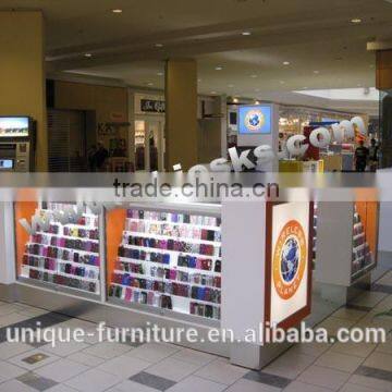 Custom made cell phone accessories kiosk cell phone kiosk in shopping mall