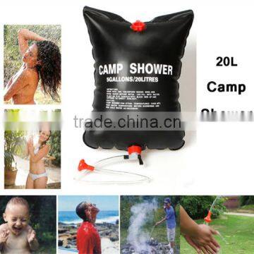 New 20L / 5 Gallons Solar Energy Heated Camp Shower Bag Outdoor Camping Hiking PVC Water Bag