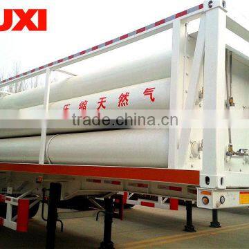 24.5m3 cng semi-trailer 10 tube ISO11120, cng container , cng cascade skid