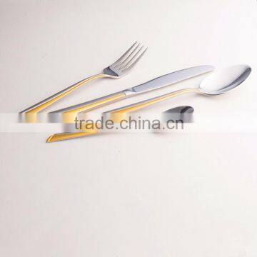 Stainless Steel Cutlery With Golden Plated