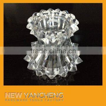 glass tea table leg crystal fittings/plastic parts