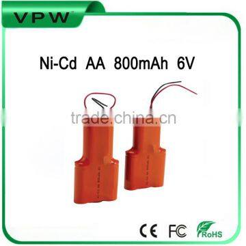 Professional Ni-Cd AA 800mAh 6V Vacuum Cleaner Battery Pack