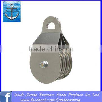 stainless steel chain pulley block/ double wheel wire rope pulley block