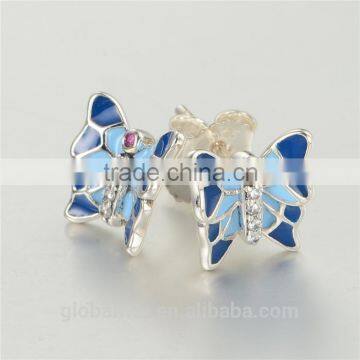 Silver 925 All Types Of New Design Custom Made Enamel Wholesale Earrings photo-3