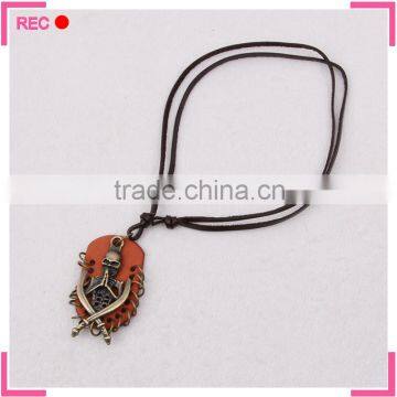 Leather Necklace With Hat Pendant, for Party Fashionable New Design Necklace photo-4