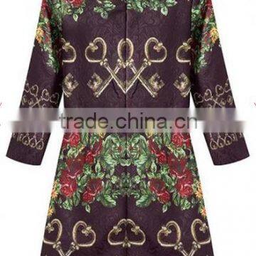 Light Blue Big Lips Print Long Sleeve Silk Dress New Ladies Dress photo-5