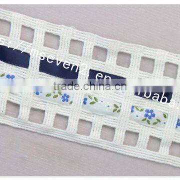 Special Design 7cm Width Combined Wholesale Satin Ribbon With Ladder Trim photo-2