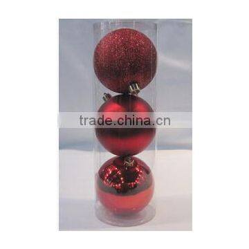 Wholesale Colorful Plastic Christmas Tree Ornaments Hanging Outside /Christmas ball ornament