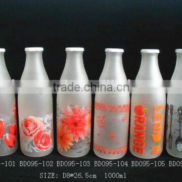 1000ml Glass Milk Bottle With Metal Lid