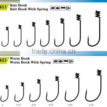 Worm with spring chinese Cheap fly fishing hooks