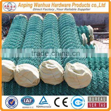 Good anti corrossion Garden plastic chain link wire mesh fence factory