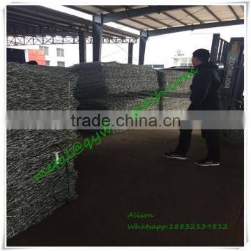 2017 hot sale 3x1x1m Galvanized Gabion Box Wire Mesh / lowes gabion stone baskets