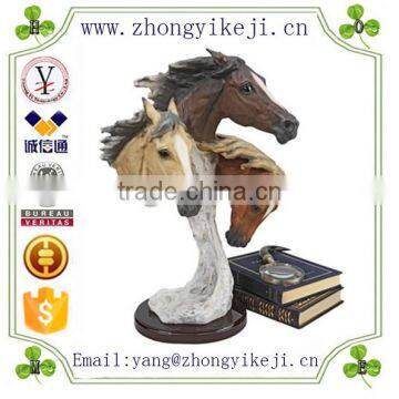 factory custom-made handmade carved fashion polyresin garden decorative horse head statue