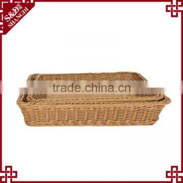 Wholesale Handwoven Rattan Storage Dough Proofing Poly Rattan Plastic Bread Basket photo-6