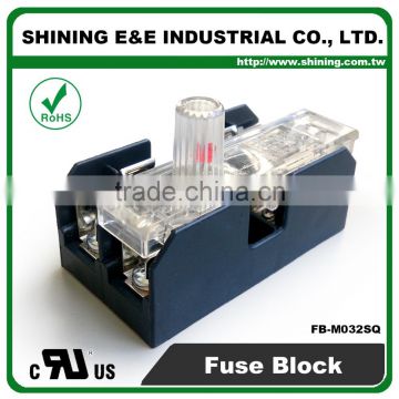 FB-M032SQ Panel and Din Rail Mounted 30A 2 Way Fuse Terminal Block