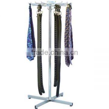 Multi-functional Metal Hook Rotating Floor-standing Tie Display Rack photo-2
