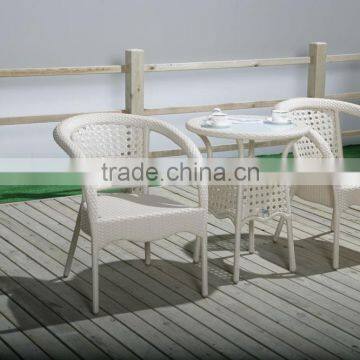 Hexagonal 2 Seater Table Set Used Cafe Poly Rattan Furniture Restaurant