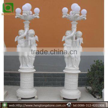 Outdoor Used Large Statue Marble Figure Lamps For Sale