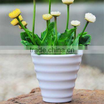 Home decor colorful plastic small decorative flower pots