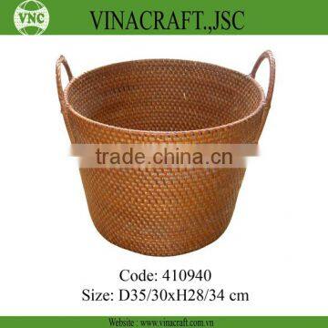 High quality rattan laundry basket with handle