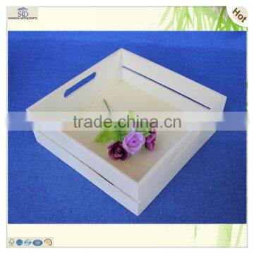 Wholesale Unfinished Craft Decorative Rural Style Wooden Tray photo-2