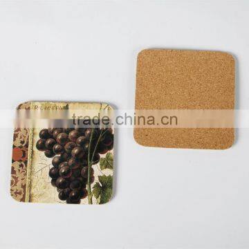 duty free shop hot selling cork coasters set