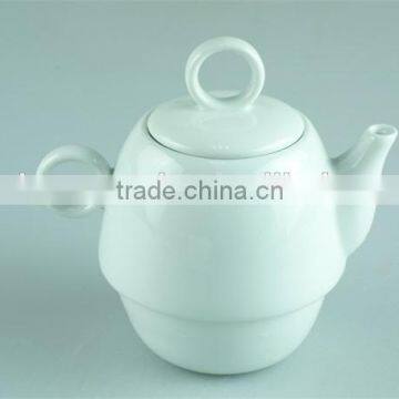 White Cheap Ceramic Teapot With Cup Set for Tea/coffee Use photo-3