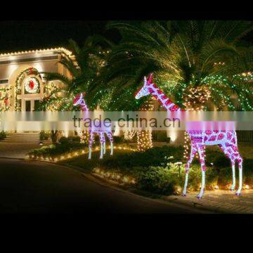 Wholesale waterproof high quality Christmas led acrylic decorative deer outdoor lights