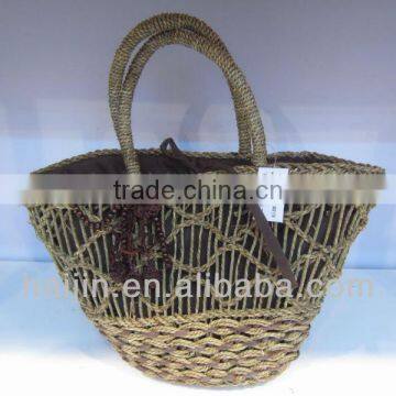 natural seagrass handmade fashion hand bag