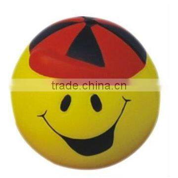 5cm Cute face PU stress toy/printed squeeze ball