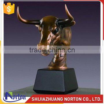 Norton factory bronze animal bull head statues NTBA-003LI