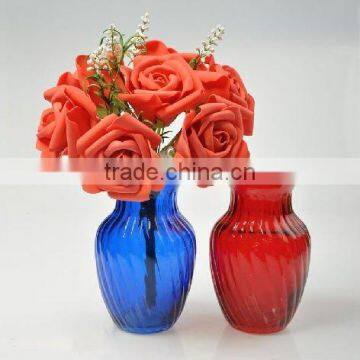 colored glass vase