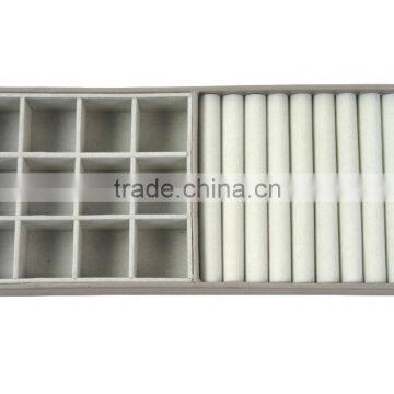 12 Compartment Faux Leather Jewelry Accessory Box With Ring Holder photo-2