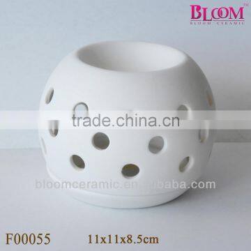 Circle design white ceramic oil burners