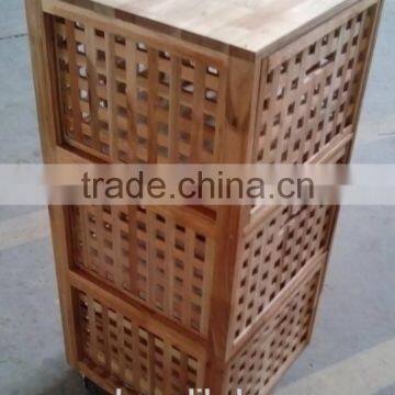 2017 New Design High Quality Wholesale Walnut Wood Laundry Basket photo-3