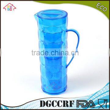 NBRSC Set of 5 Pcs Plastic ps Cold Water Jug Drinking Water Kettle Tea Pot Water Jug With Cups photo-2